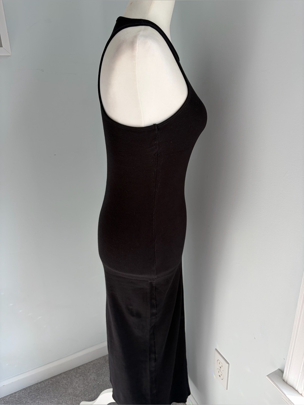 Off-White Black Ribbed Racerback Dress - Picture 13 of 16